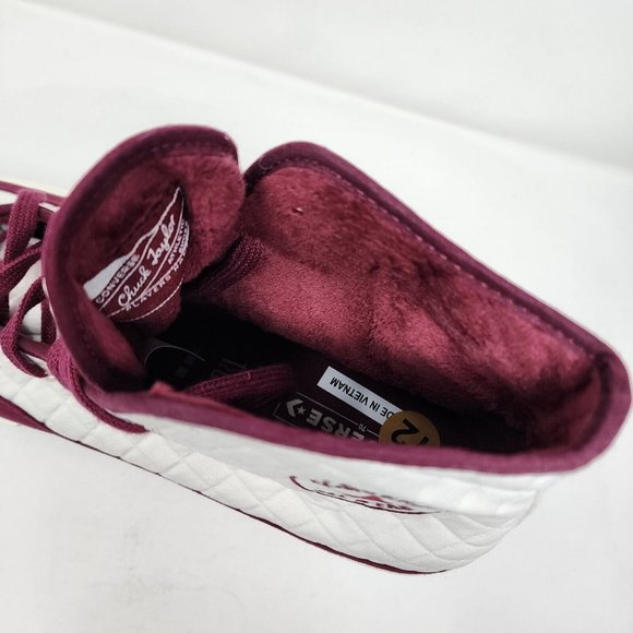 Converse Skateboard Shoes Mens 12 White Chuck Taylor 70 Cozy Quilted Sneakers - Picture 5 of 7